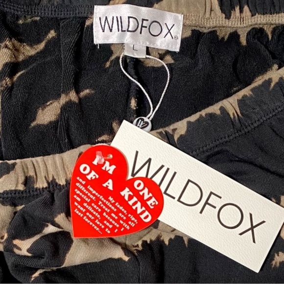 Wildfox Boneyard Easy Sweats NWT Black and Brown Tie Dye - Picture 2 of 2